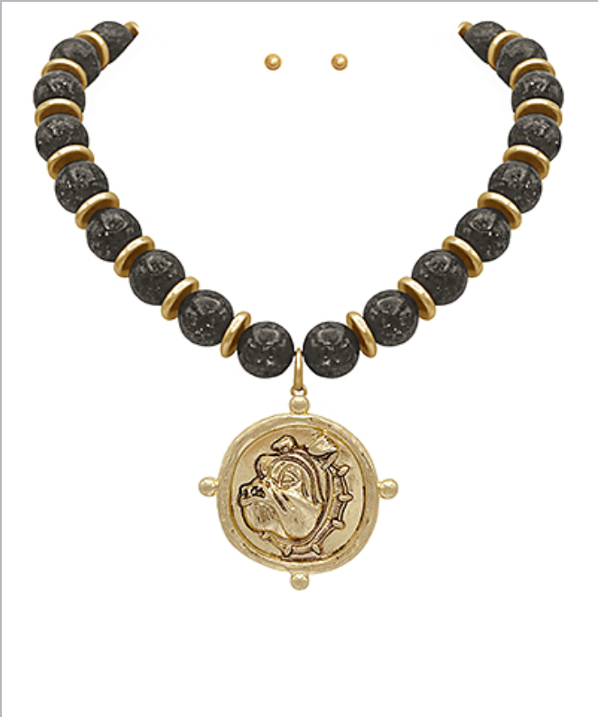 Georgia Bulldog Statement Necklace