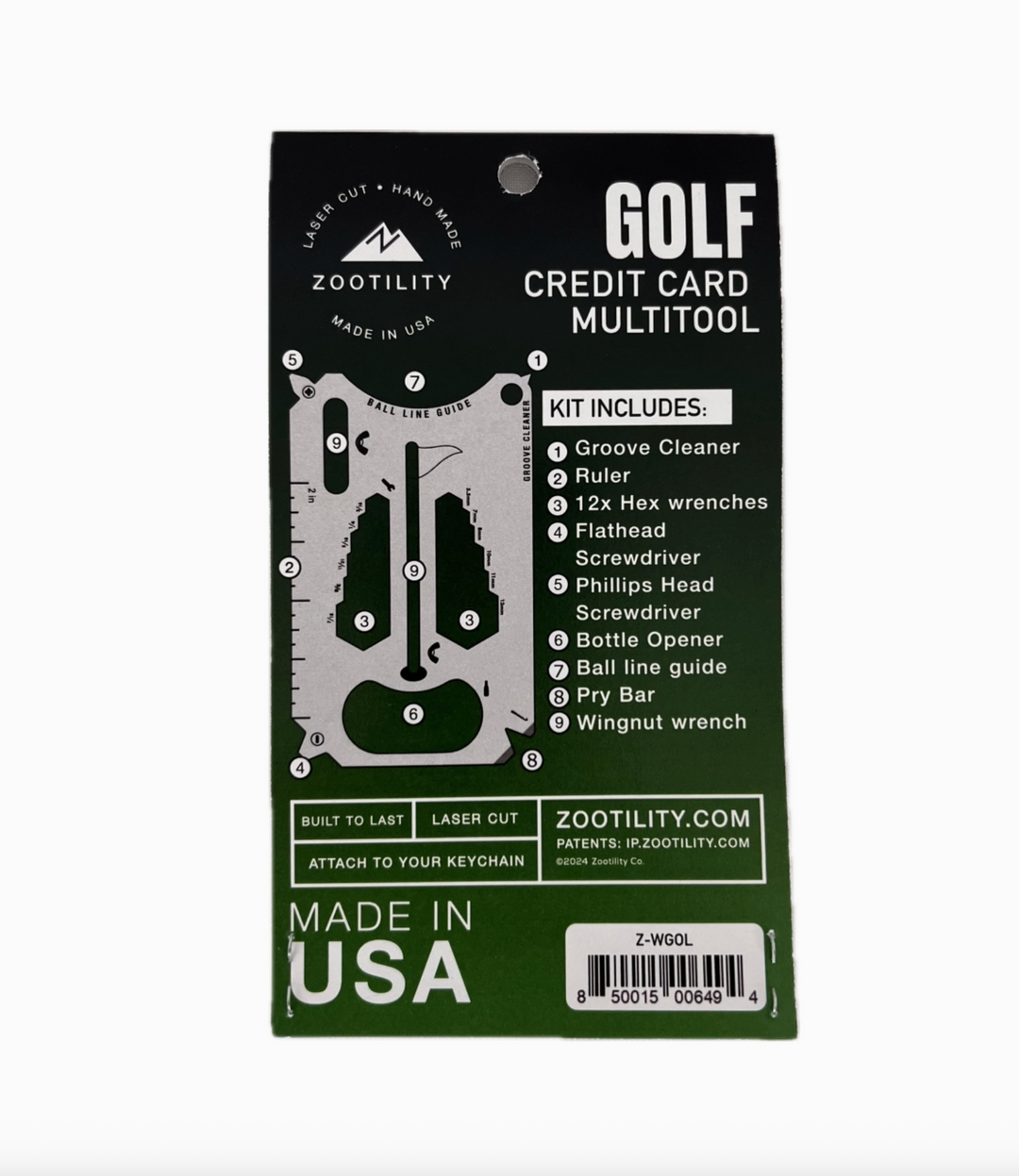 Golf 20-in-1 Credit Card Multi-Tool