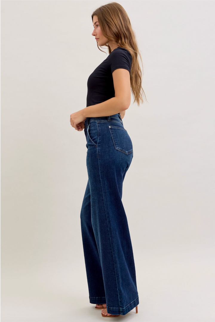 Parton High Waist Trouser Wide Leg Jeans