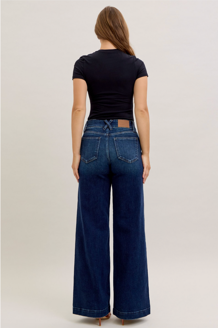 Parton High Waist Trouser Wide Leg Jeans