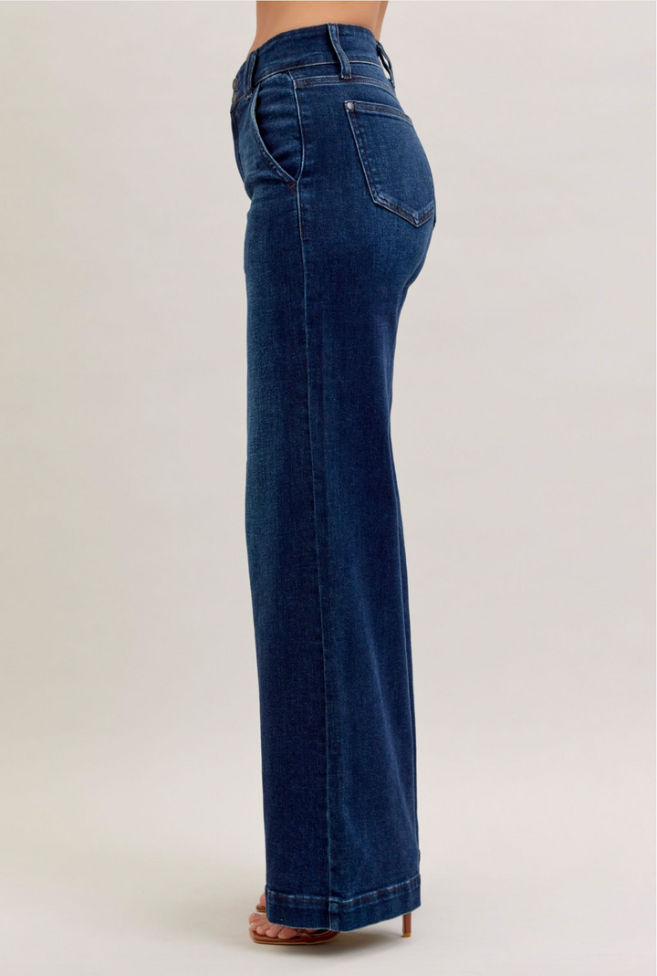 Parton High Waist Trouser Wide Leg Jeans
