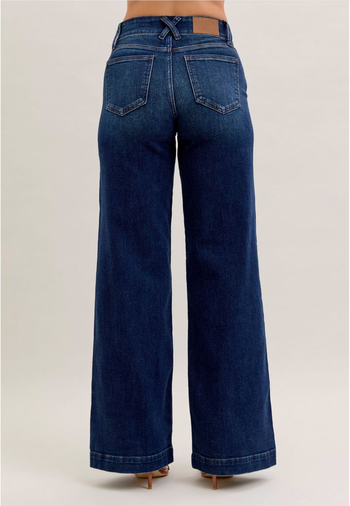 Parton High Waist Trouser Wide Leg Jeans