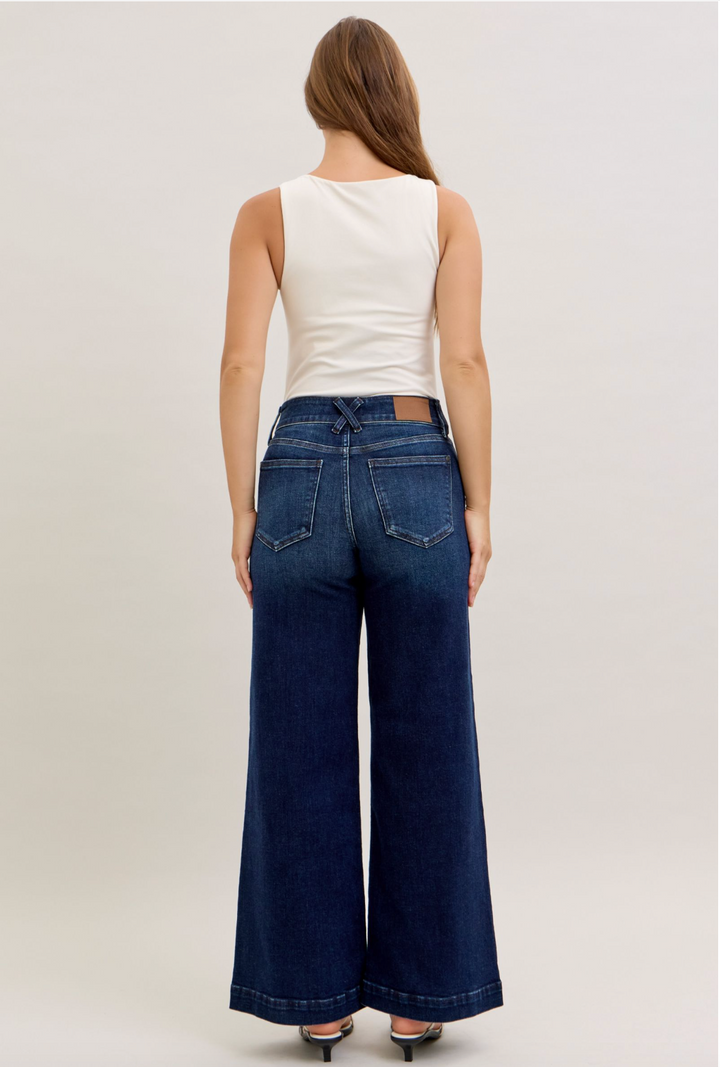 Parton High Waist Trouser Wide Leg Jeans