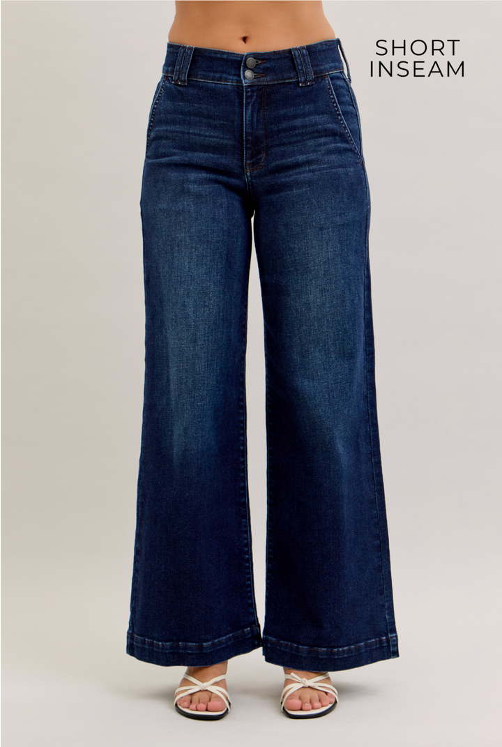 Parton High Waist Trouser Wide Leg Jeans