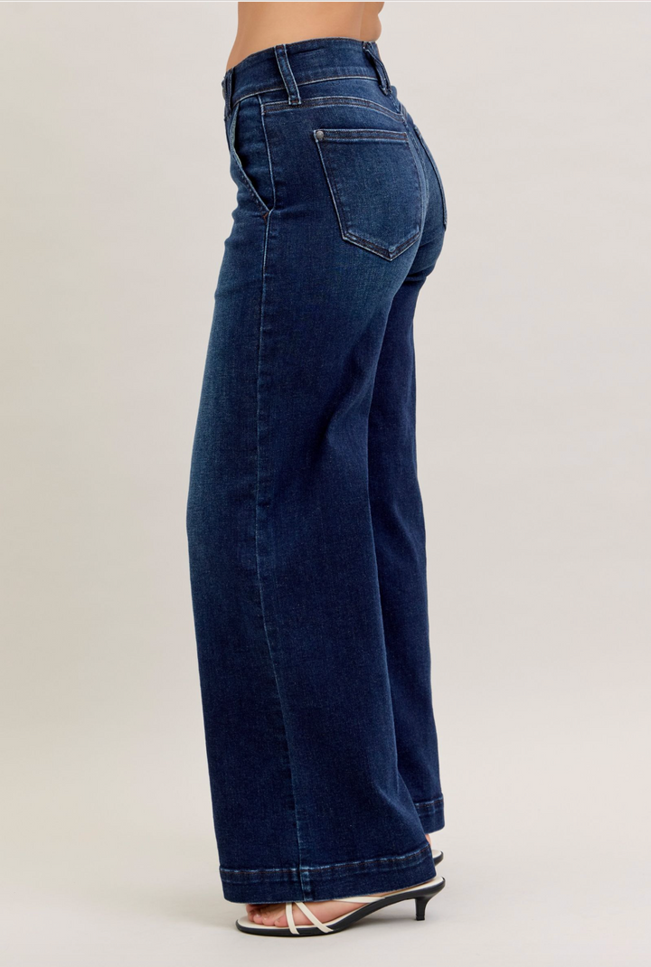 Parton High Waist Trouser Wide Leg Jeans