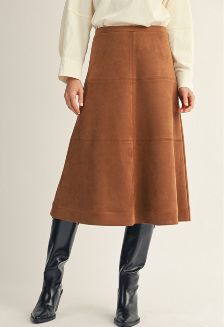 Julia Suede Midi Skirt