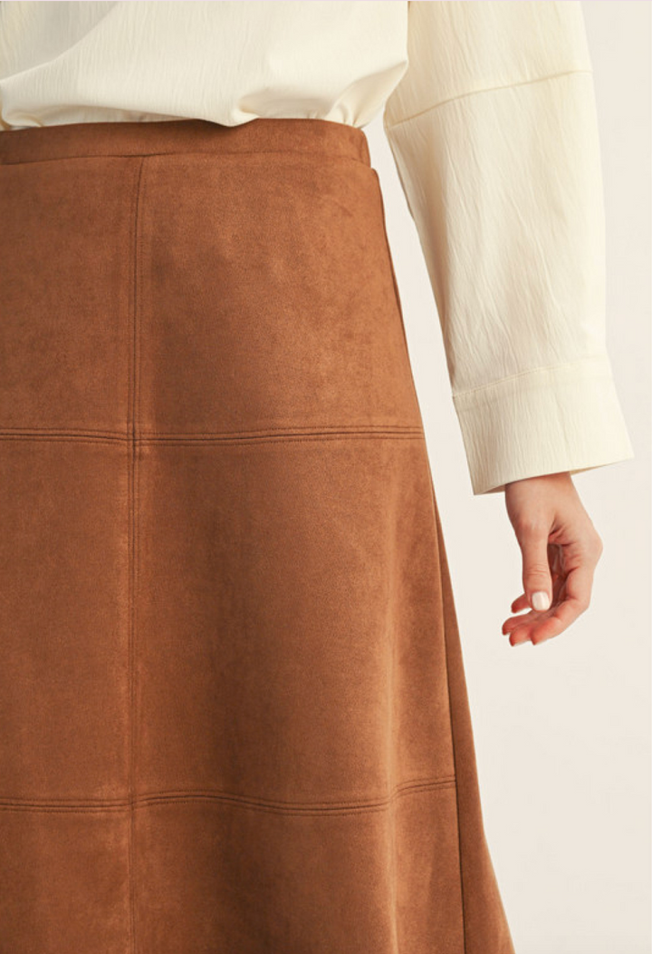 Julia Suede Midi Skirt