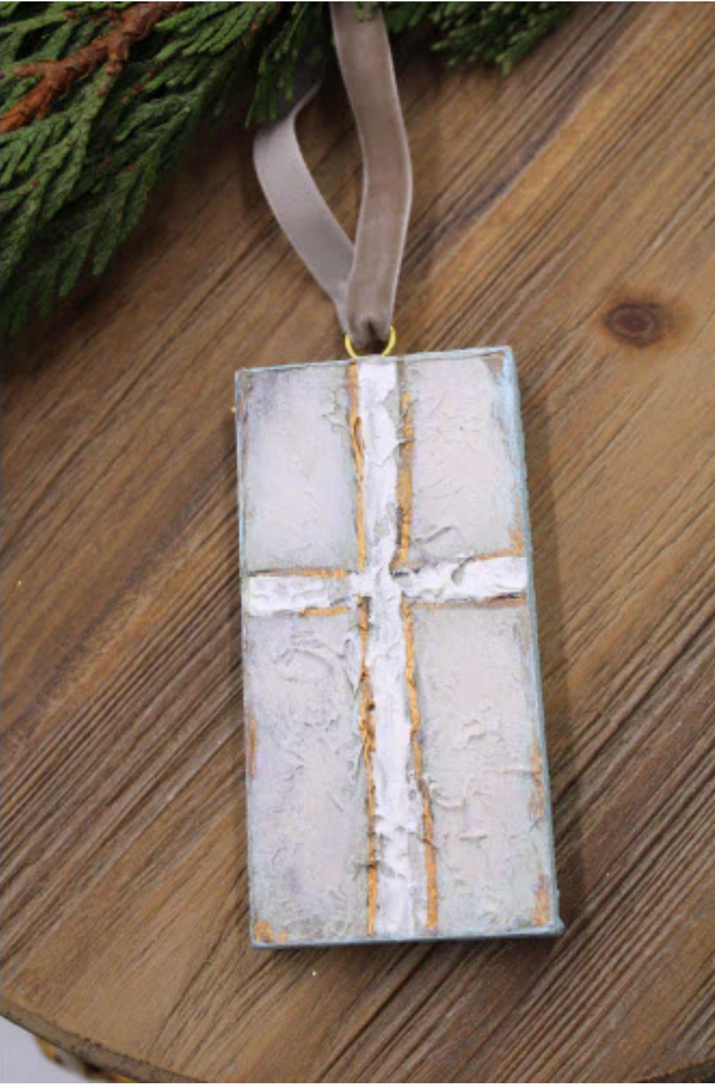 Hand Painted Cross Ornament