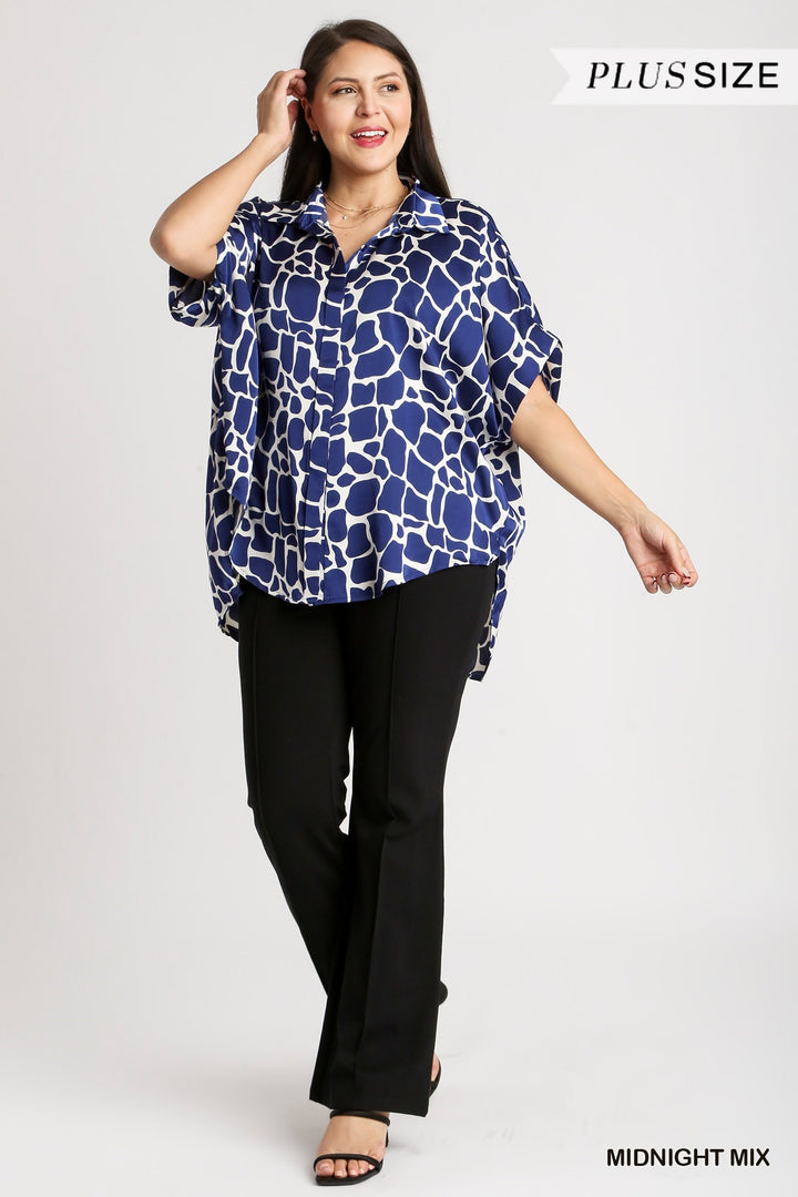 Kitty Short Sleeve Plus Size Top