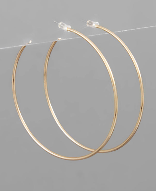 Joe Thin Gold Hoops