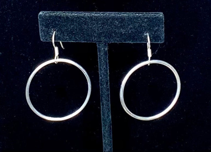 Sterling Silver Circle Hoop Earrings