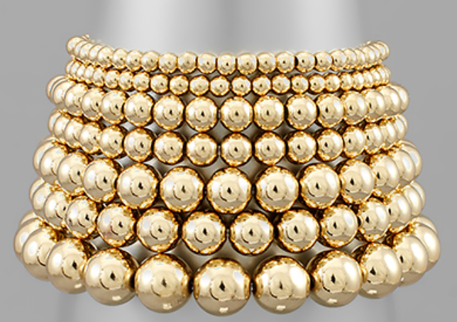 Bali Beaded Stretch Bracelet Set