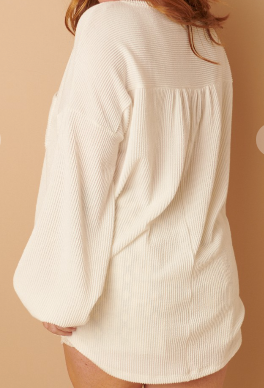 Lauren V Neck Long Sleeve Top