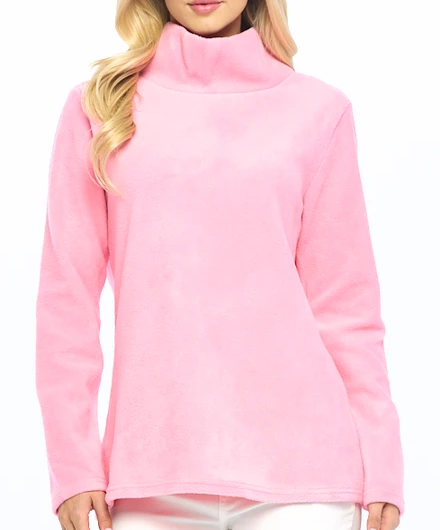 Lena High Neck Fleece Top