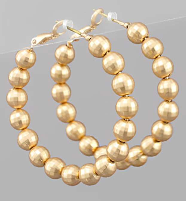 Tiffany Beaded Hoops