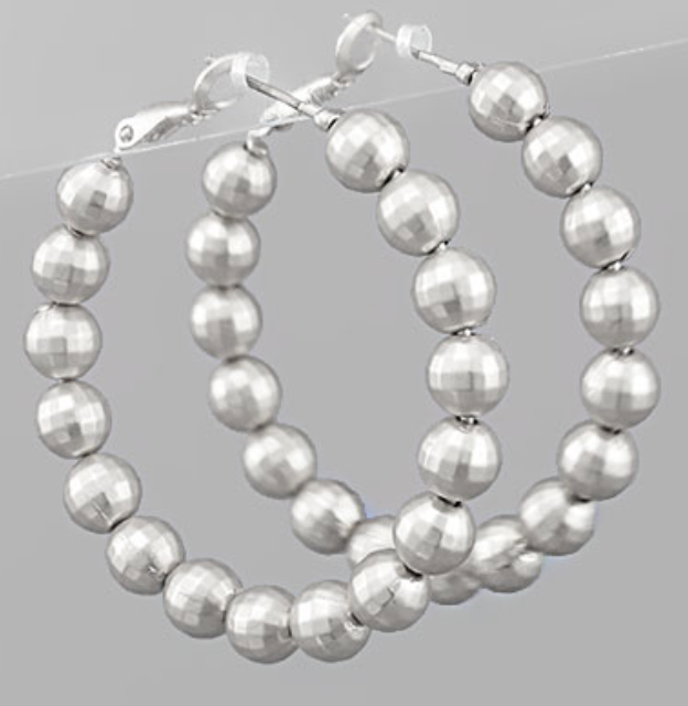 Tiffany Beaded Hoops