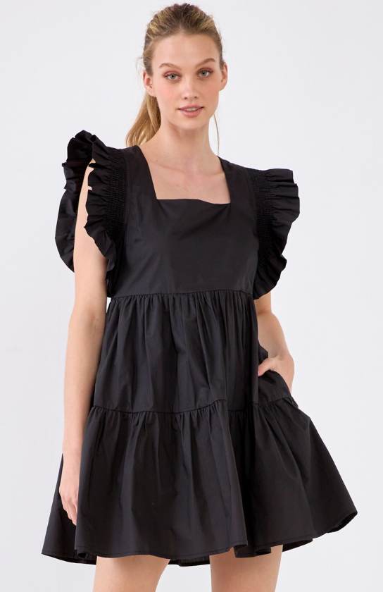Tinsley Ruffle Sleeve Dress