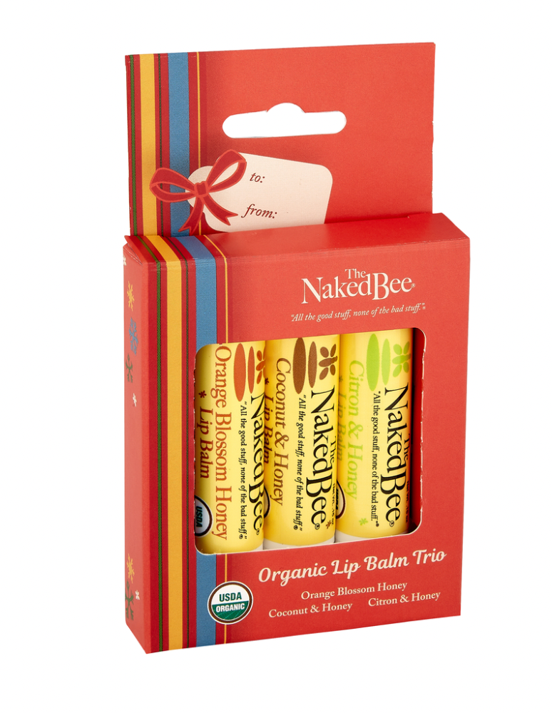 Naked Bee Organic Lip Balm Trio