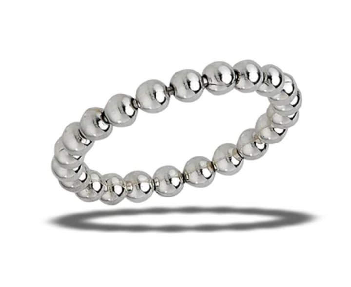 Sunny Sterling Silver Beaded Ring