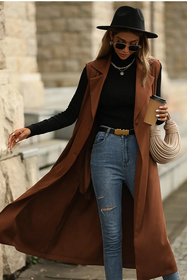 Kari Sleeveless Long Vest Dress