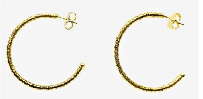 Mallory 18kt. Gold Plated Twisted Hoop