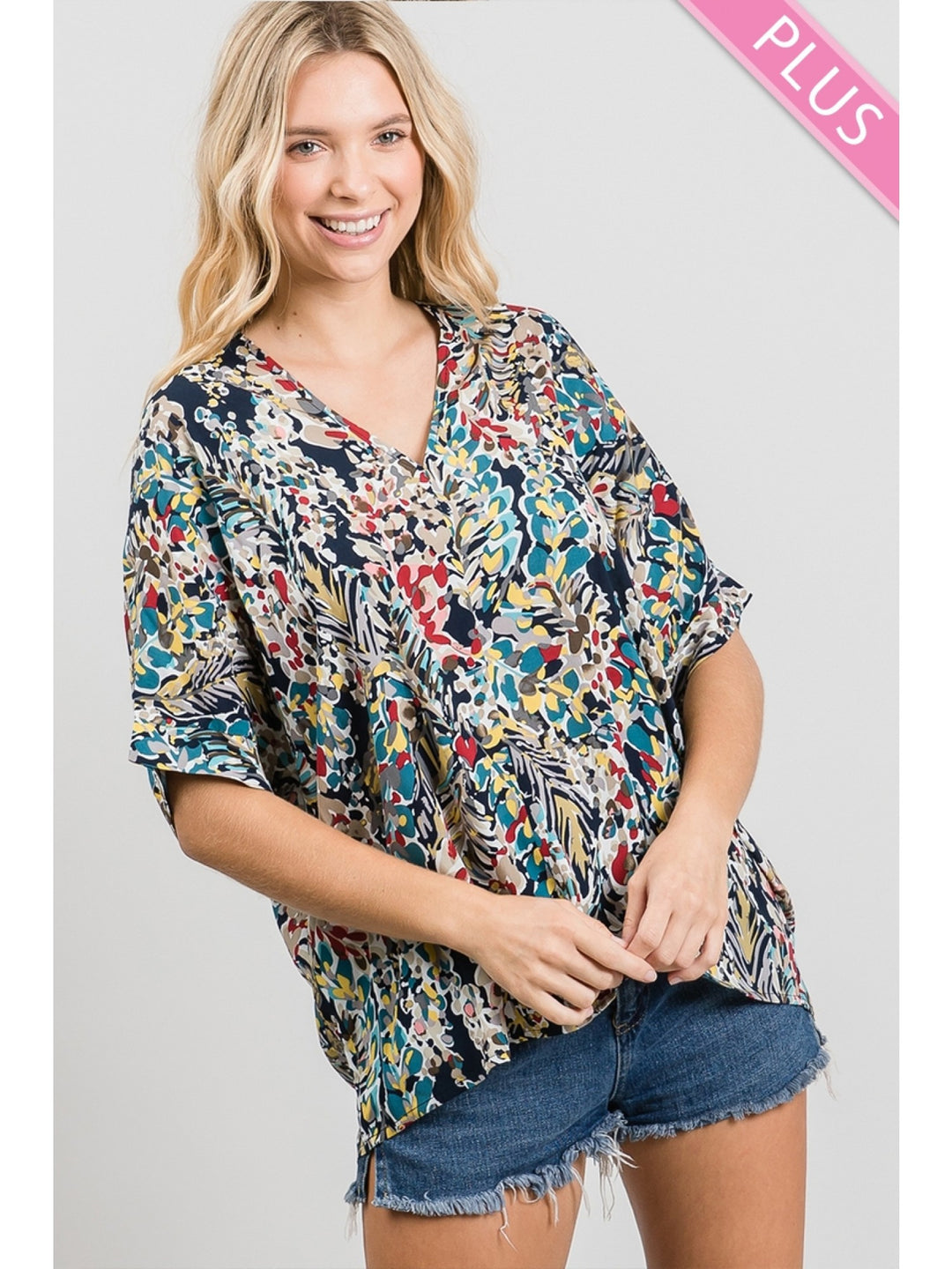 Julia V Neck Plus Top