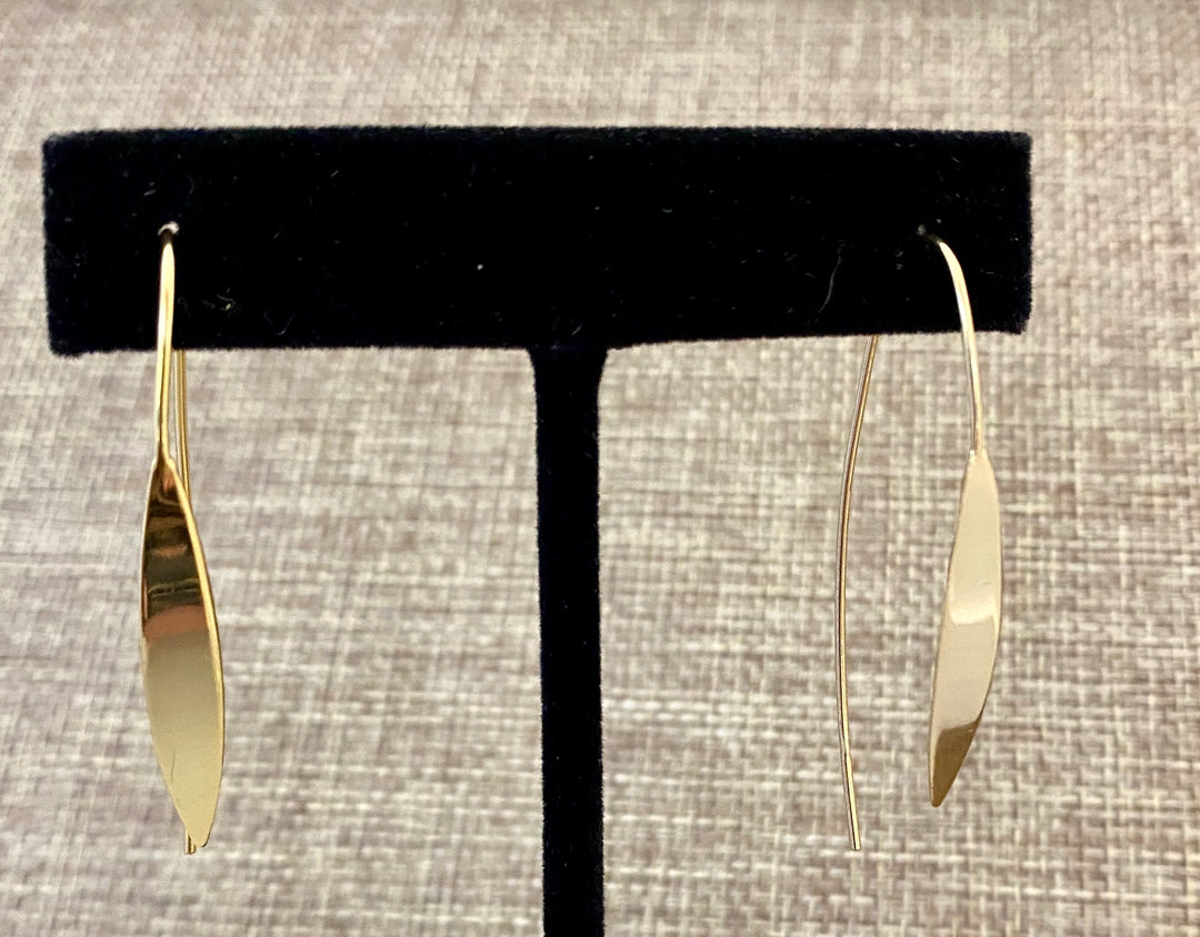 Gold Plated Bar Hook Earrings