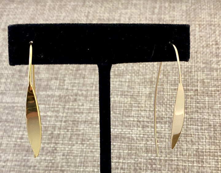 Gold Plated Bar Hook Earrings
