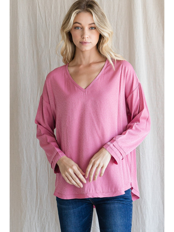Bella Long Sleeve V Neck Top