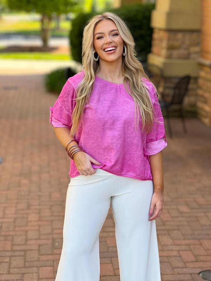 Marilyn Linen Top