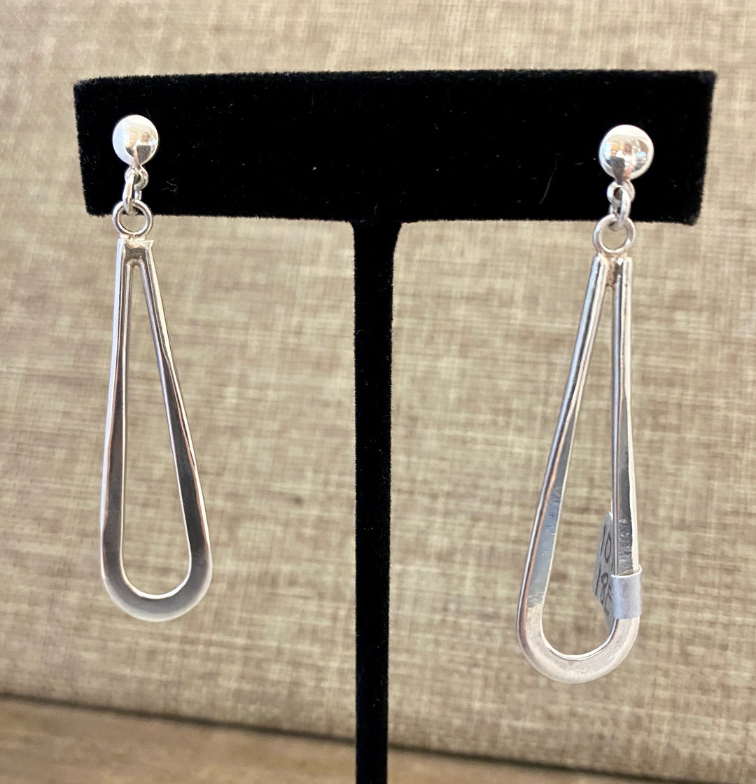 Teardrop Sterling Silver Post Earrings