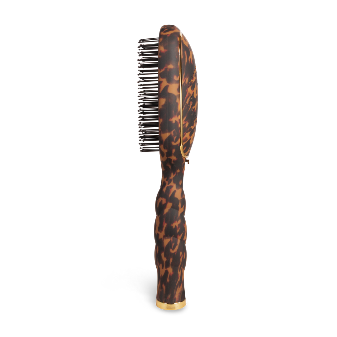 TELETIES Detangler Hair Brush for Thick Hair – Tortoise | Gentle, Pain-Free Styling