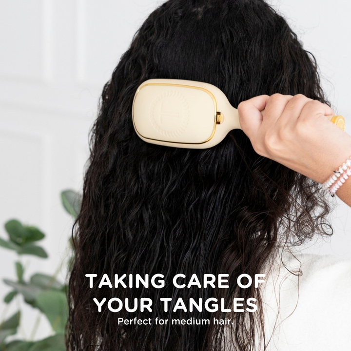 TELETIES Detangler Hair Brush for Medium Hair - Tan