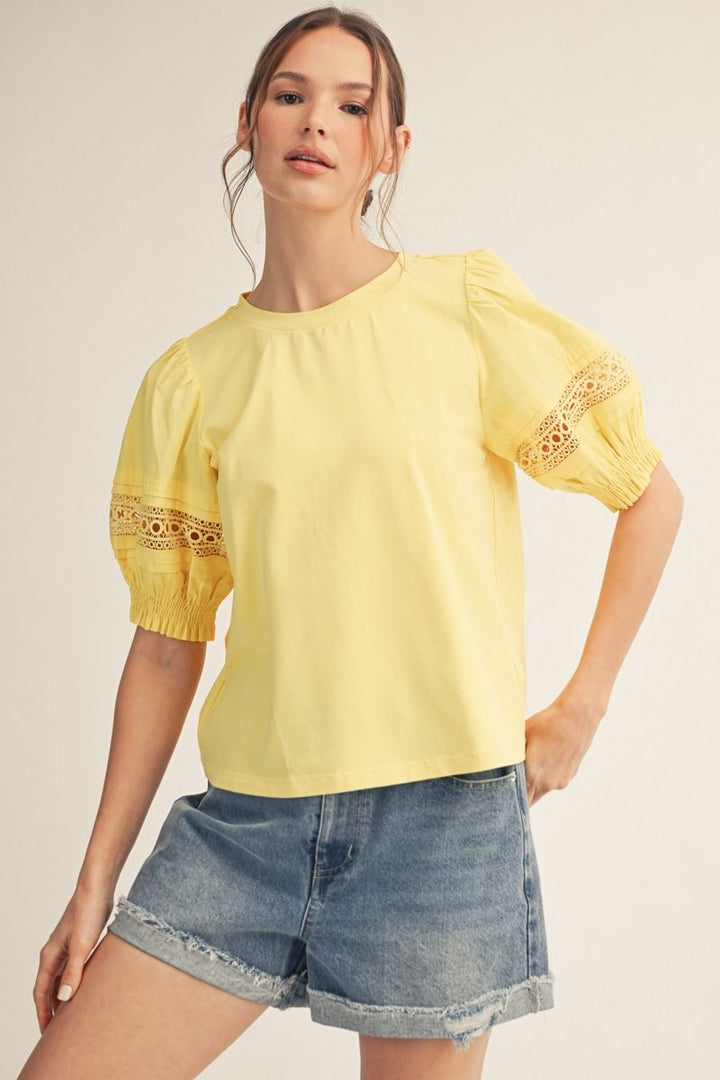 Tara Short Puff Sleeve Top