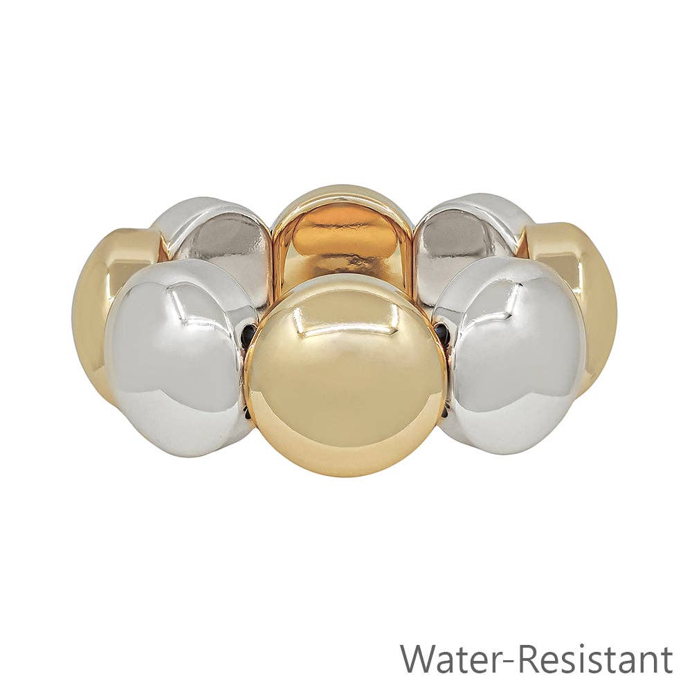 Gold & Silver Bold Stretch Bracelet