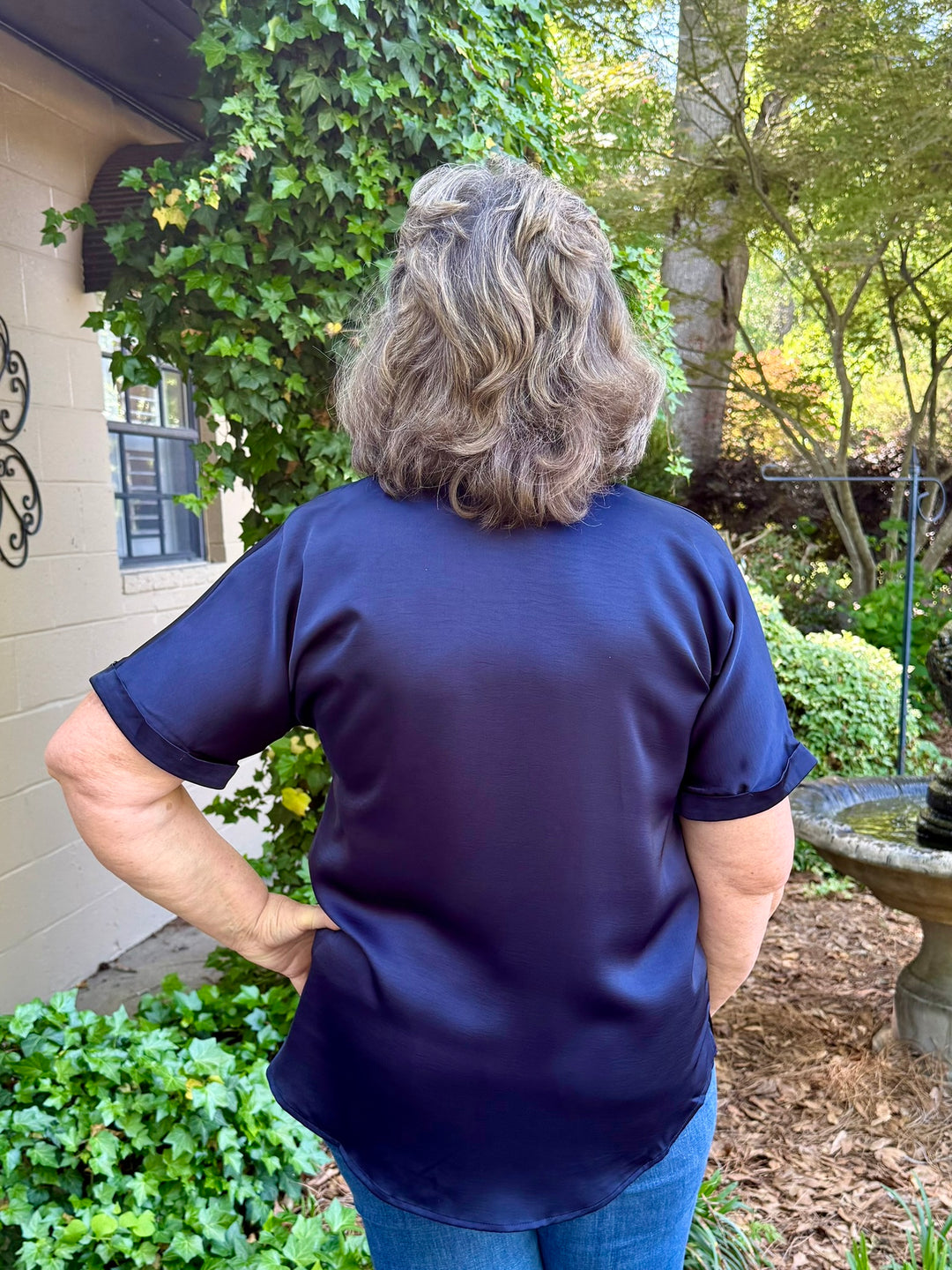 Selena V-Neck Short Sleeve Top