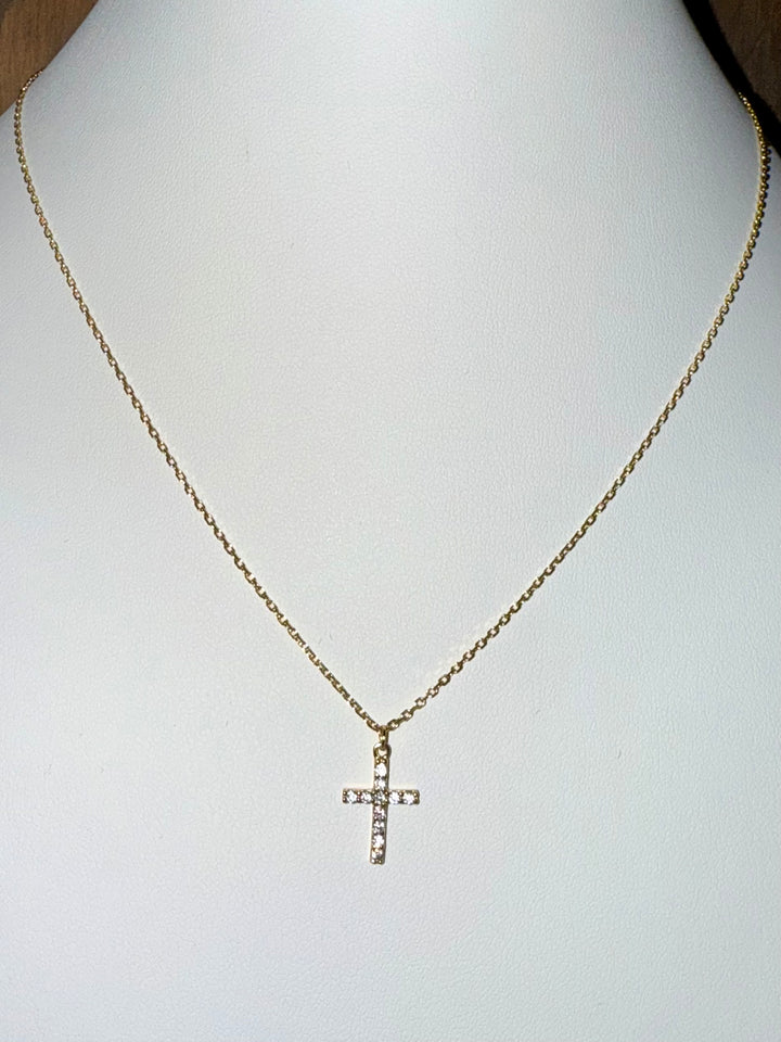 Amelia CZ Cross Necklace