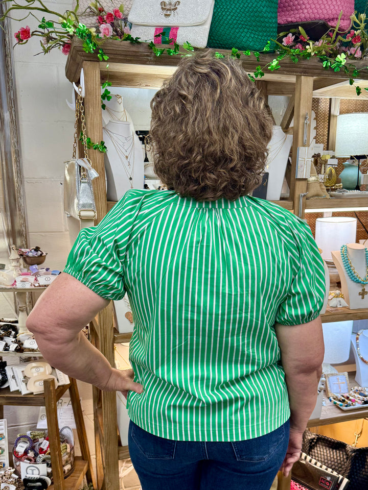 Nancy Short Puff Sleeve Top