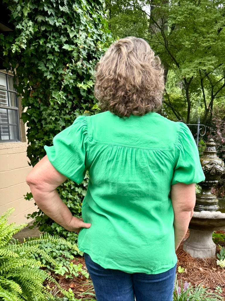 Faye Short Puff Sleeve Top