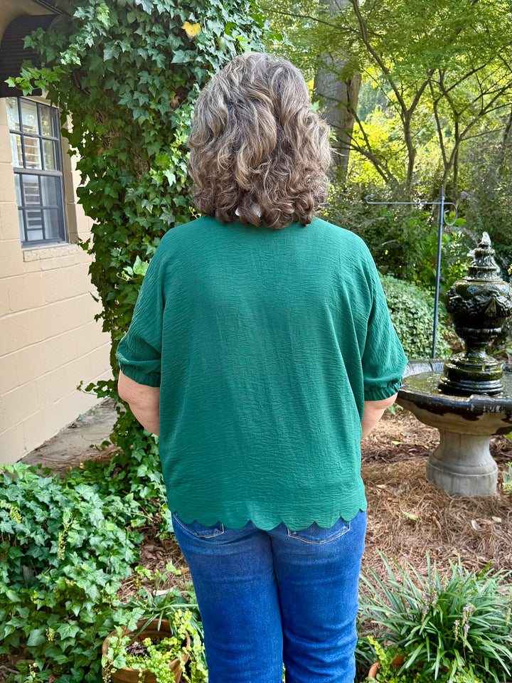Ryan Short Sleeve Collared V-Neck Top