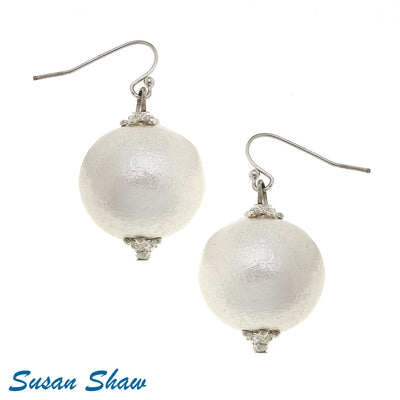 Susan Shaw Cotton Pearl Earrings
