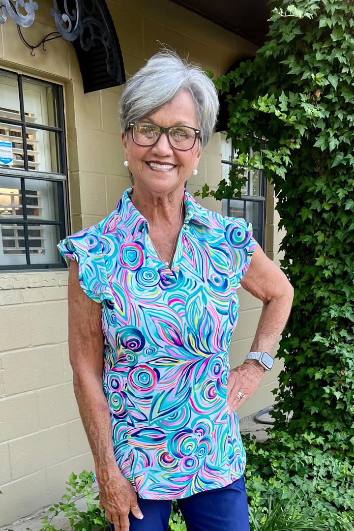 Alana Ruffle Sleeve Top