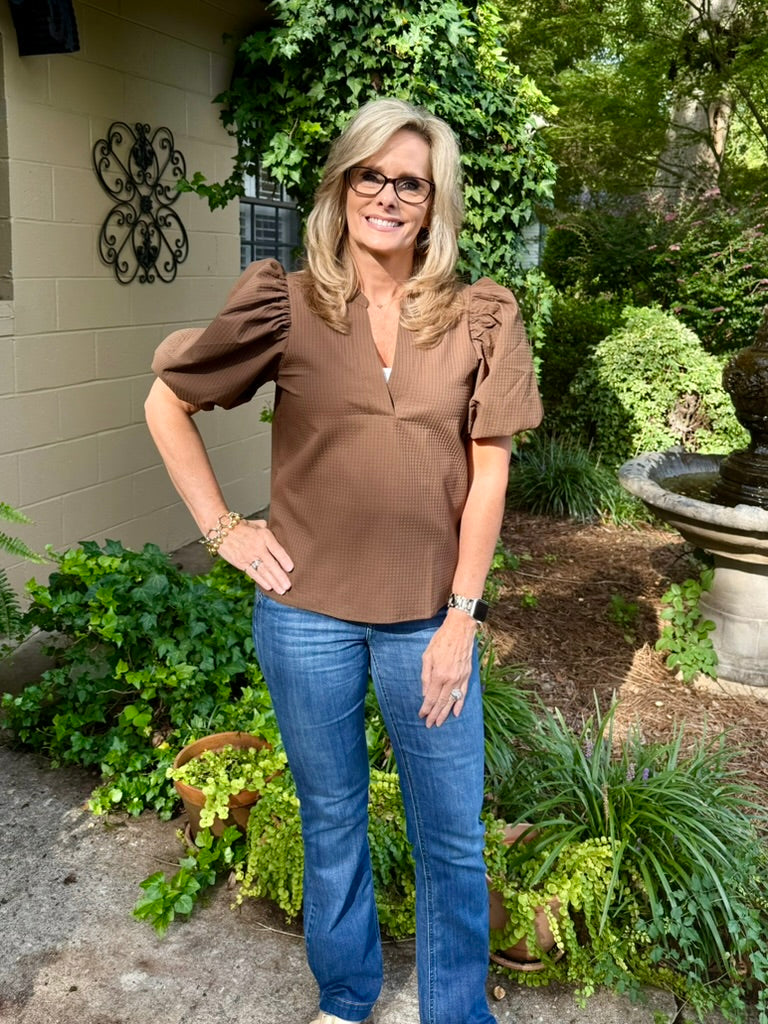 Hayden Short Puff Sleeve Top