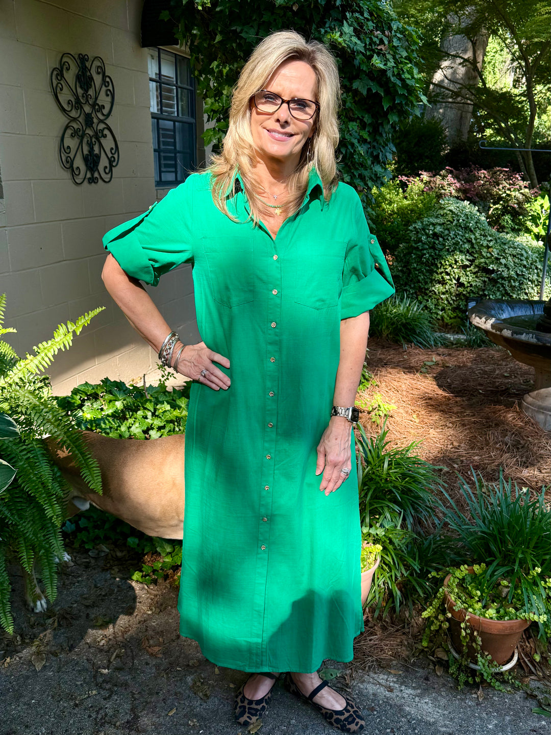 Kristin Short Sleeve Midi Dress