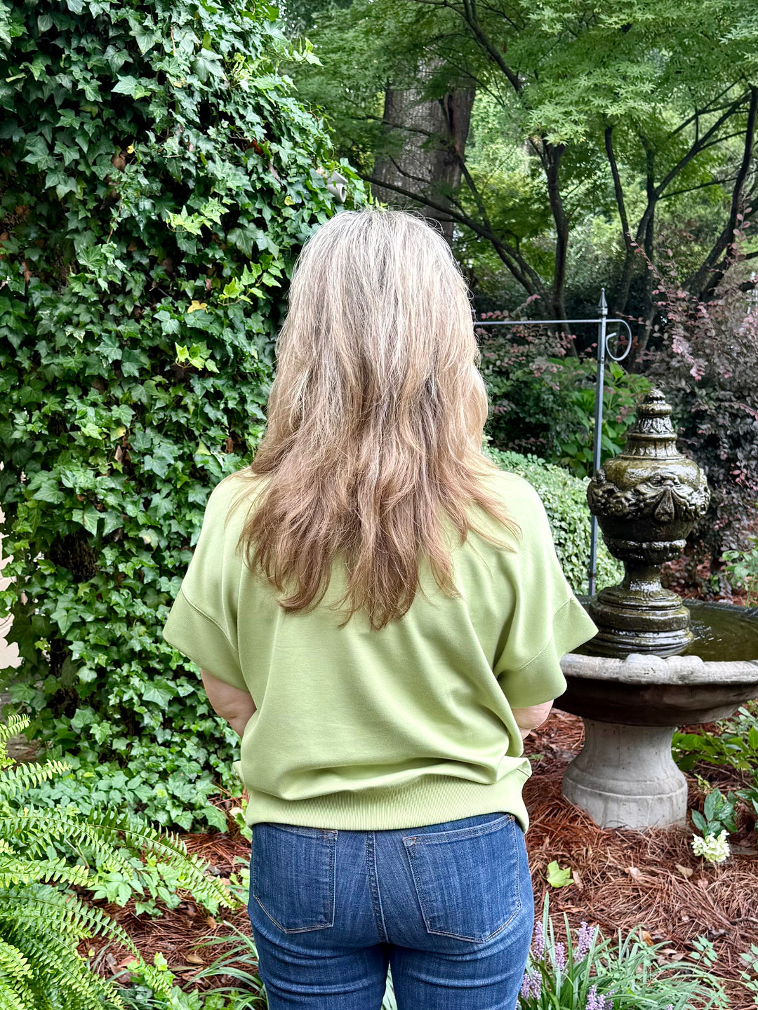 Cassie Half-Zip V-Neck Top | Casual Short Sleeve Scuba Knit