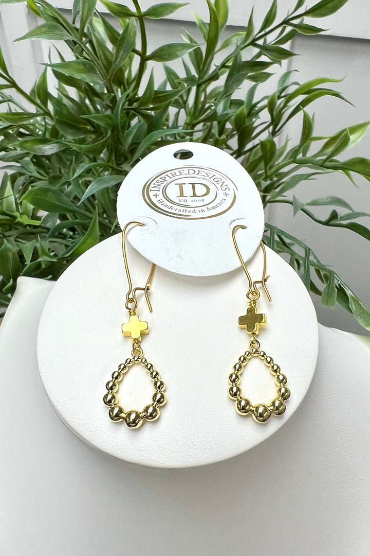 InspireDesigns Cross Bead Earrings