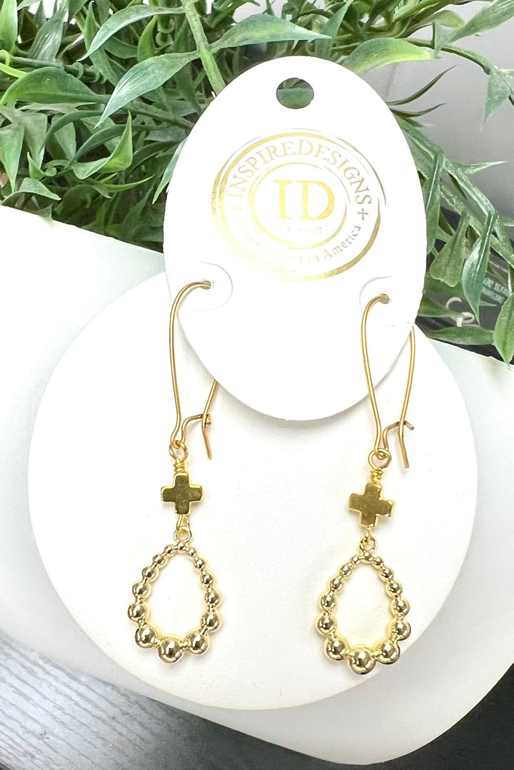 InspireDesigns Cross Bead Earrings