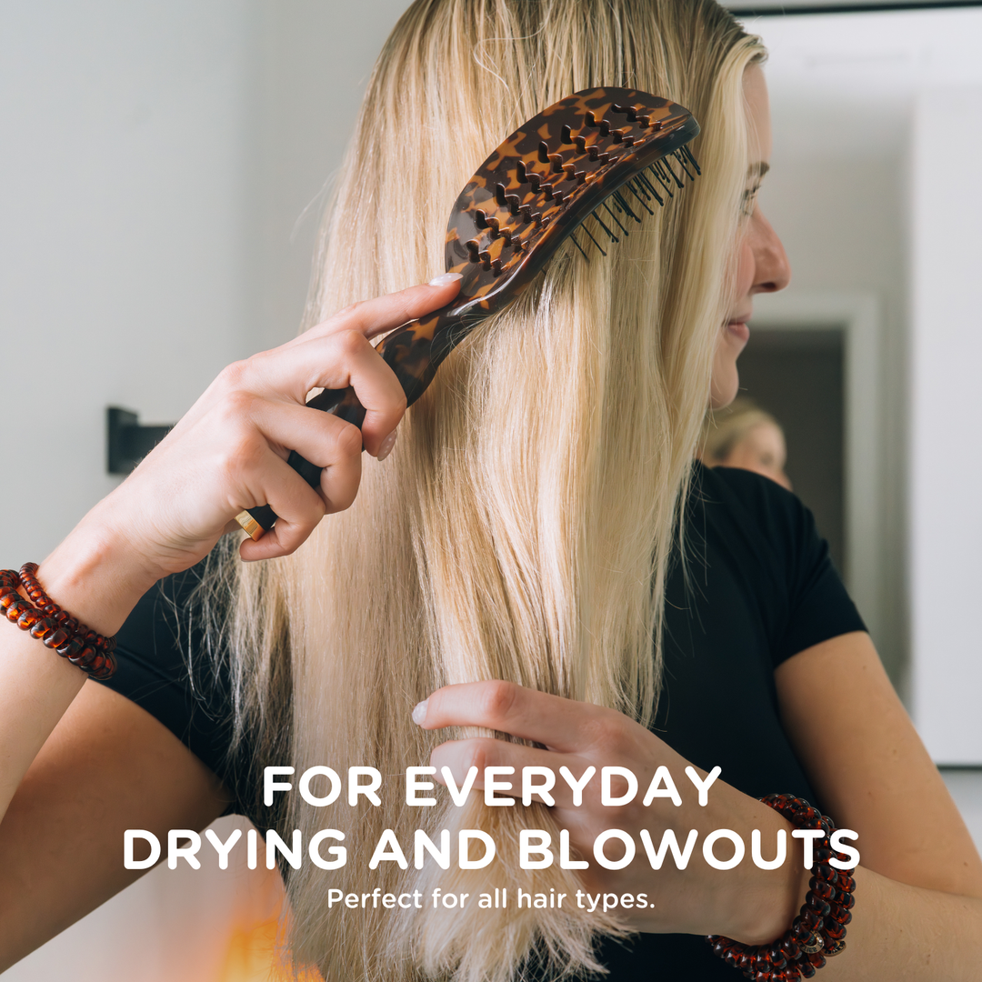 Teleties Vented Hair Brush | Blowout Brush for Faster, Smoother Styling