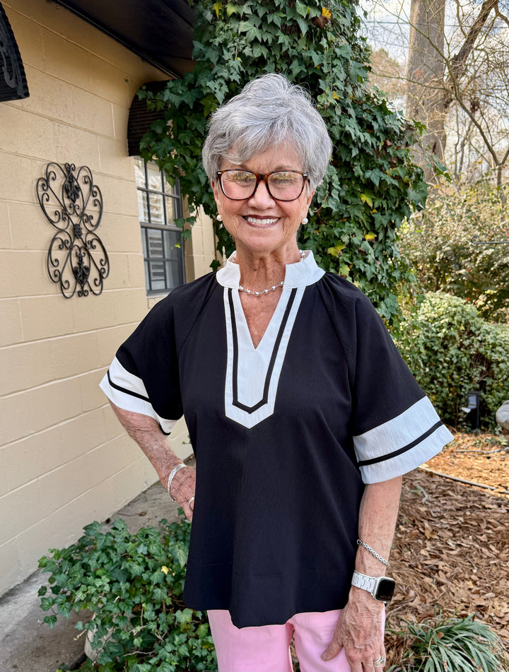 Melissa Half Sleeve V Neck Top