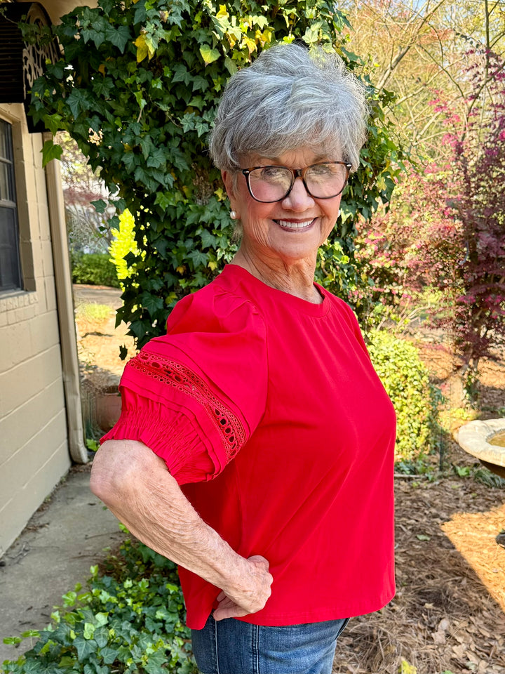 Tara Short Puff Sleeve Top